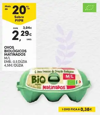 Continente OVOS BIOLÓGICOS MATINADOS promoção