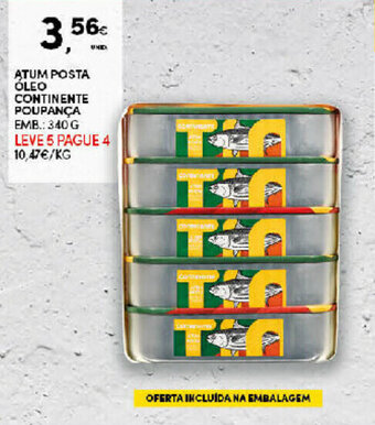 Atum Posta Óleo Continente Poupança 340g