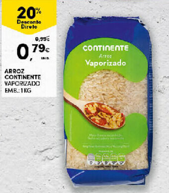 Continente Arroz Continente Vaporizado 1kg promoção