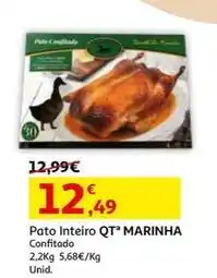 Auchan Pato inteiro confitado qtª marinha promoção