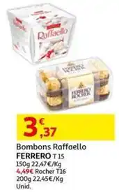 Auchan Ferrero - bombons raffaello promoção