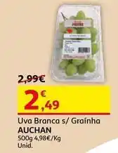 Auchan Auchan - uva branca s/ grainha promoção