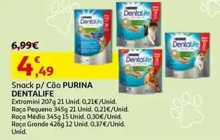 Auchan Purina - snack p/ cão dentalife promoção