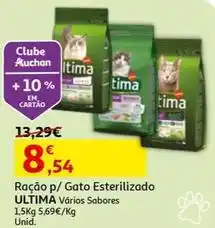 Auchan Ultima - ração p/ gato esterilizado promoção