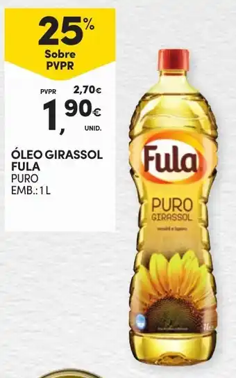 Continente ÓLEO GIRASSOL FULA PURO EMB.: 1L promoção