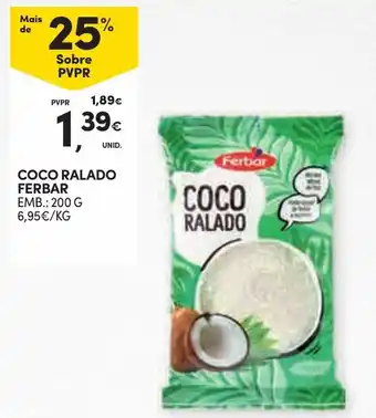 Continente COCO RALADO FERBAR EMB.: 200 G promoção