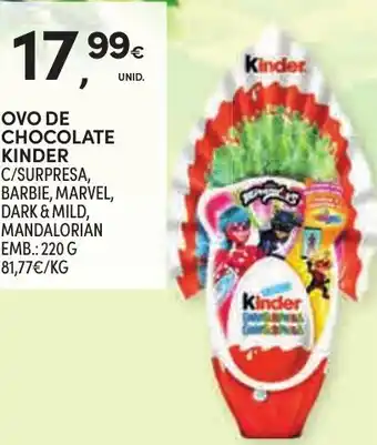 Continente OVO DE CHOCOLATE Kinder promoção