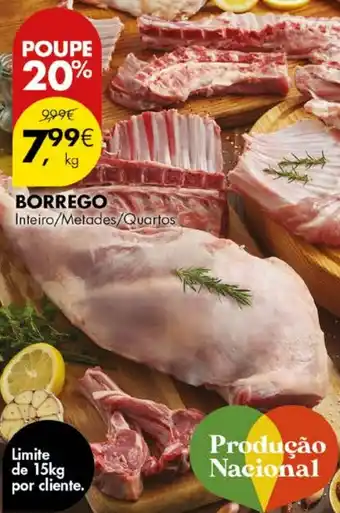 Pingo Doce BORREGO Inteiro/Metades/Quartos kg promoção