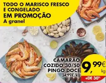 Pingo Doce CAMARÃO COZIDO 30/50 PINGO DOCE kg promoção