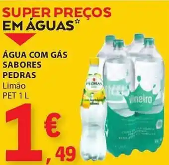 E.Leclerc ÁGUA COM GÁS SABORES PEDRAS Limão PET 1 L promoção