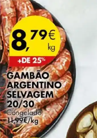 Pingo Doce GAMBÃO ARGENTINO SELVAGEM 20/30 Congelado promoção
