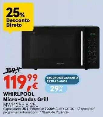 Whirlpoll Micro-Ondas Grill 900W