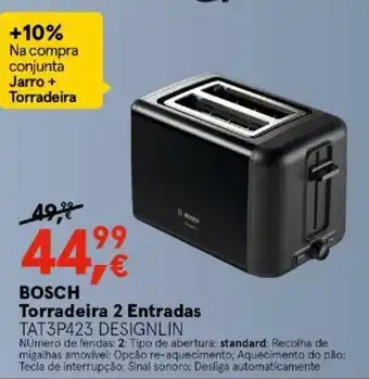 Worten Bosch Torradeira 2 Entradas promoção