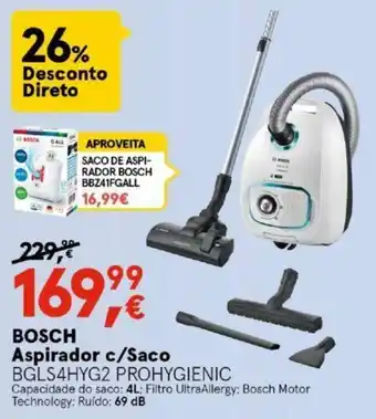 Worten Bosch Aspirador c/Saco 4L promoção