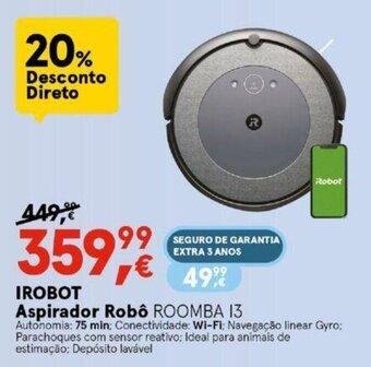 Worten Irobot Aspirador Robô Roomba I3 promoção