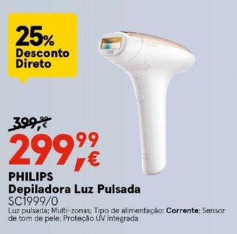 Worten Philips Depiladora Luz Pulsada promoção