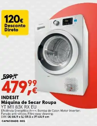 Worten Indesit Máquina de Secar Roupa 84.9x59.5x64.9cm promoção