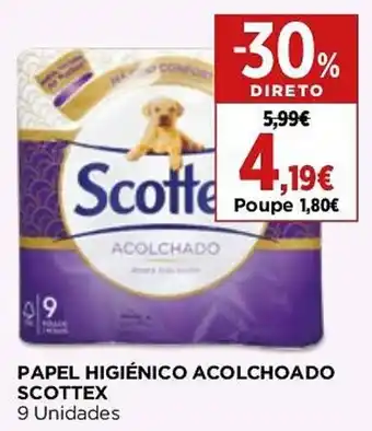 PAPEL HIGIÉNICO ACOLCHOADO SCOTTEX 9 Unidades