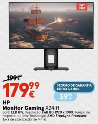 Worten HP Monitor Gaming X24IH Full HD 1920x1080 promoção