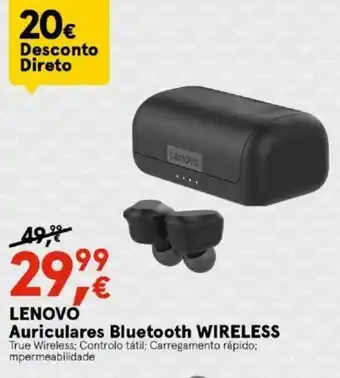 Worten LENOVO Auriculares Bluetooth Wireless promoção