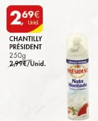 Pingo Doce CHANTILLY PRÉSIDENT 250g promoção