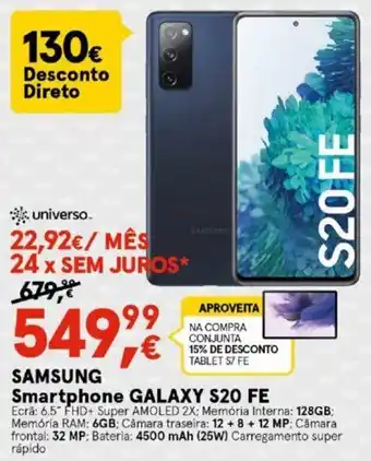 Worten Samsung Smartphone Galaxy S20 FE promoção