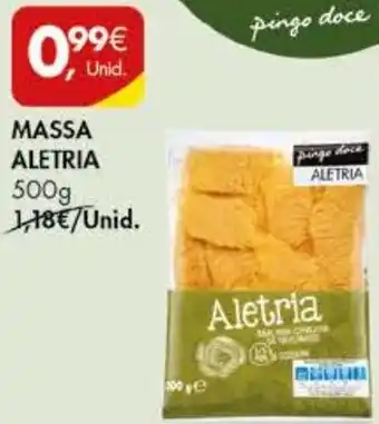 Pingo Doce MASSA ALETRIA 500g promoção