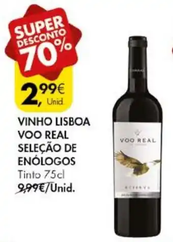 Pingo Doce VINHO LISBOA VOO REAL SELEÇÃO DE ENÓLOGOS Tinto 75cl promoção