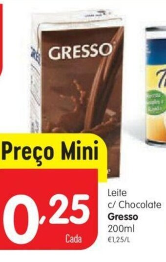 Minipreço Leite c/ Chocolate Gresso 200ml promoção