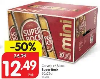 Minipreço Cerveja C/ Álcool Super Bock 30x25cl promoção