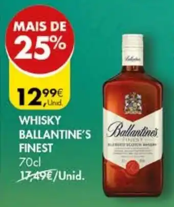 Pingo Doce WHISKY BALLANTINE'S FINEST 70cl promoção