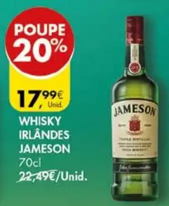 Pingo Doce WHISKY IRLANDES JAMESON 70cl promoção