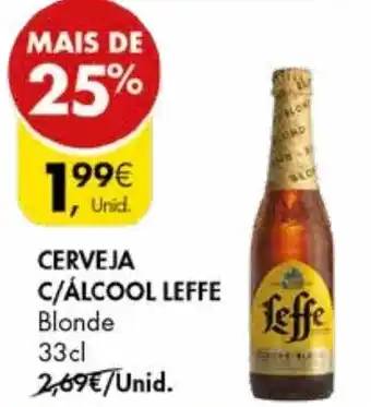 Pingo Doce CERVEJA C/ÁLCOOL LEFFE Blonde 33cl promoção