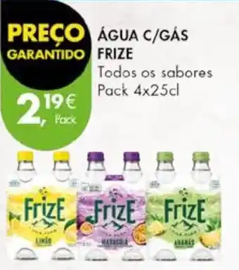 Pingo Doce ÁGUA C/GÁS FRIZE Pack 4x25cl promoção