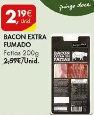 Pingo Doce BACON EXTRA FUMADO Fatias 200g promoção