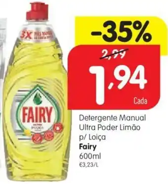 Minipreço Detergente Manual Ultra Poder Limão p/Loiça Fairy 600ml promoção