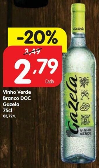 Minipreço Vinho Verde Branco DOC Gazela 75cl promoção