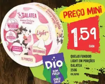 Queijo Fundido Light em Porções Galatea 250g