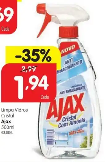Minipreço Limpa Vidros Cristal Ajax 500ml promoção