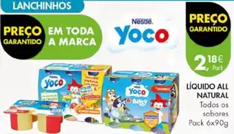 Pingo Doce LÍQUIDO ALL NATURAL Todos os sabores Pack 6x90g promoção