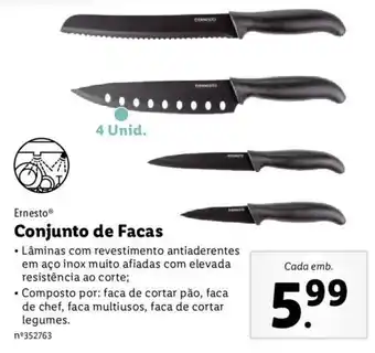 Lidl Conjunto de Facas 4 Unid promoção