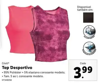 Lidl Top Desportivo S ao L promoção