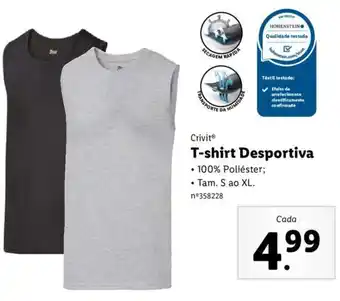 Lidl T-Shirt Desportiva S ao XL promoção