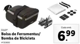Lidl Bolsa de Ferramentas/Bomba de Bicicleta promoção