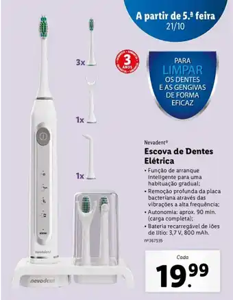 Lidl Escova de Dentes Eléctrica promoção