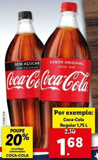 Lidl Coca-Cola Regular 1,75L promoção
