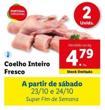 Lidl Coelho Inteiro Fresco promoção