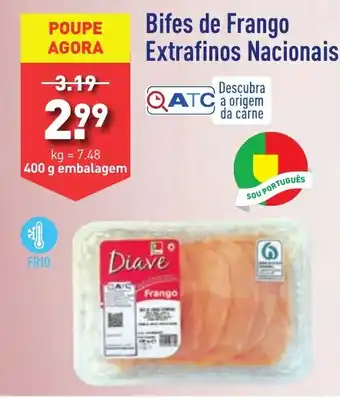 ALDI Bifes de Frango Extrafinos Nacionais promoção