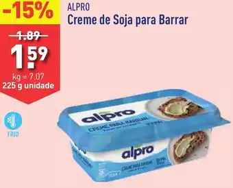 ALDI Alpro Creme de Soja para Barrar 225g promoção