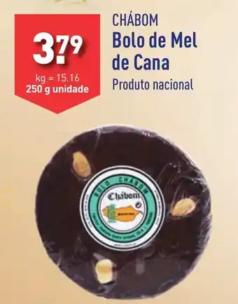 ALDI CHÁBOM Bolo de Mel de Cana 250 g unidade promoção